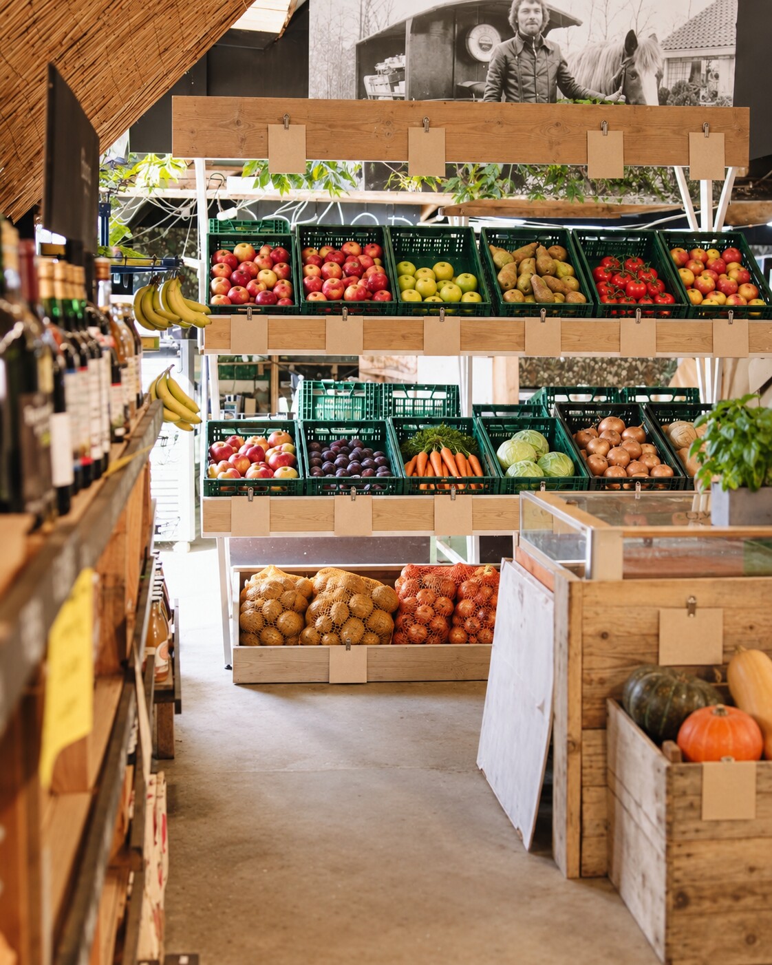 Boerderijwinkel, theeschenkerij en het erf